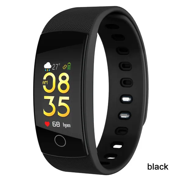 Умные часы BOAMIGO, брендовый браслет, браслет, bluetooth, пульсометр, мониторинг сна, для IOS, Android, телефона, спортивные, фитнес-часы - Цвет: QS80plusblack