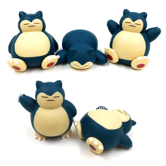 3cm 5PCS Lot Cute Kawaii Japanese anime figure Snorlax action figure collectible model font b toys