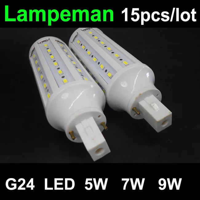 Led g24 220 v светодиодные лампы 5 W 6 led 7 9 10 SMD5730 G24d 3 2 pin Светодиодная лампа AC85 265V 110 V ce