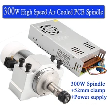 0.3kw шпиндель с воздушным охлаждением ER11 патрон с ЧПУ 300 Вт мотор шпинделя+ Питание регулятор скорости+ зажим для DIY фрезерный станок с ЧПУ