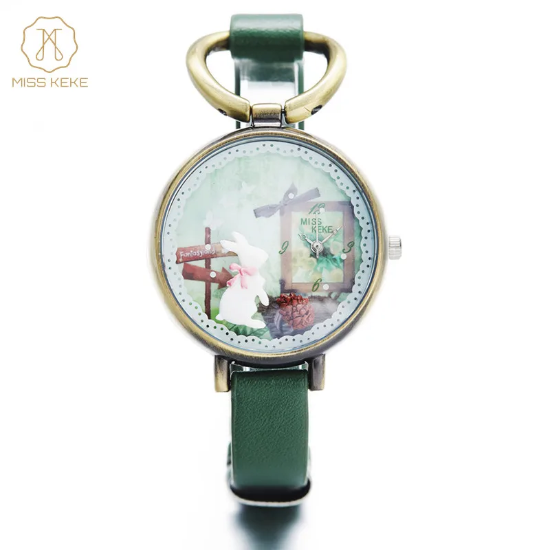Prix pour Miss Keke Antique Montre À Quartz-Montre Femmes En Cuir Dames 3D Cadran D'argile Lapin de Bande Dessinée Montre Filles Rétro Or Montres 1017 Prix pour Miss Keke Antique Montre À Quartz-Montre Femmes En Cuir Dames 3D Cadran D'argile Lapin de Bande Dessinée Montre Filles Rétro Or Montres 1017