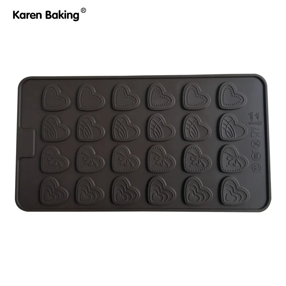 Fancy Love Heart Shape Silicone Chocolate Candy Making Molds Bakeware