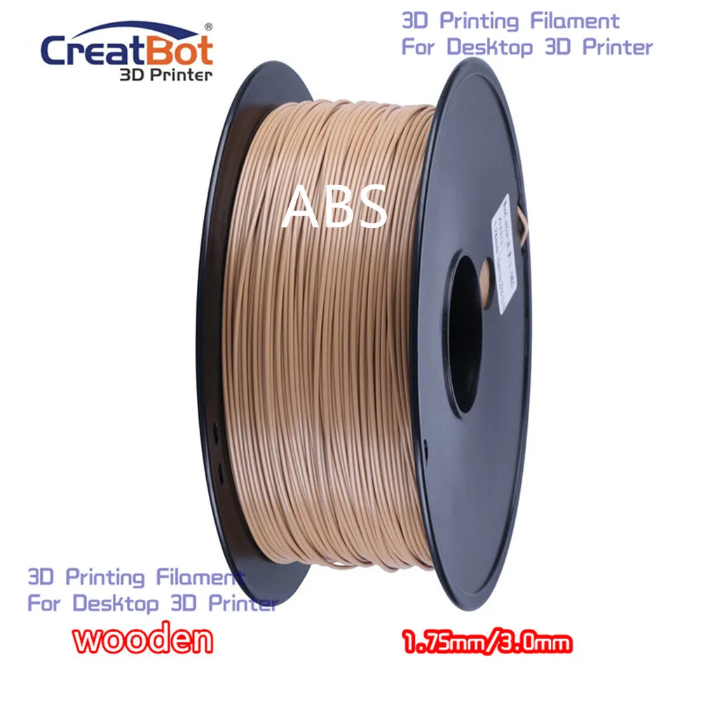 

ABS 1.75mm / 3.00mm Wooden Dropshipping CreatBot High Quality plastic 3D printing filament for Desktop FDM 3d printer