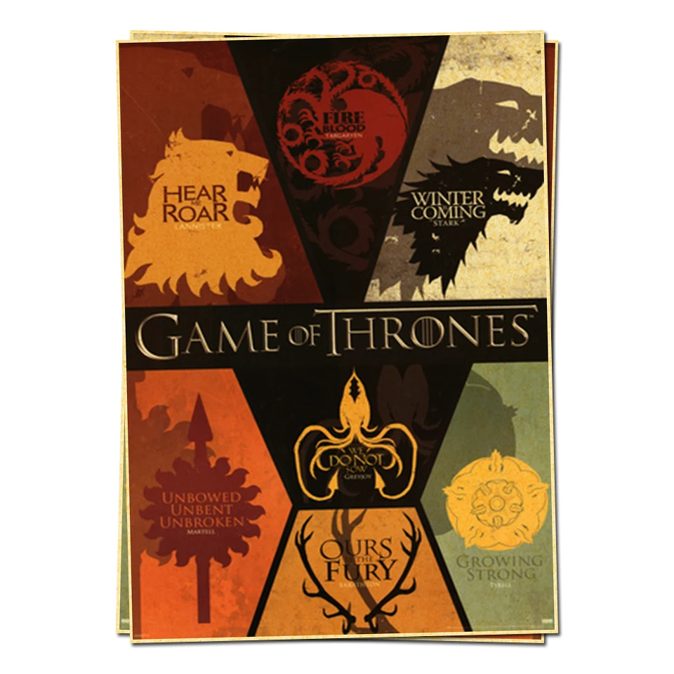 Game Of Thrones House Sigils Televisie Posters Retro Poster Game Of Thrones House Sigils Poster Game Of Thrones House Sigils Televisie Posters Retro Poster Game Of Thrones House Sigils Poster