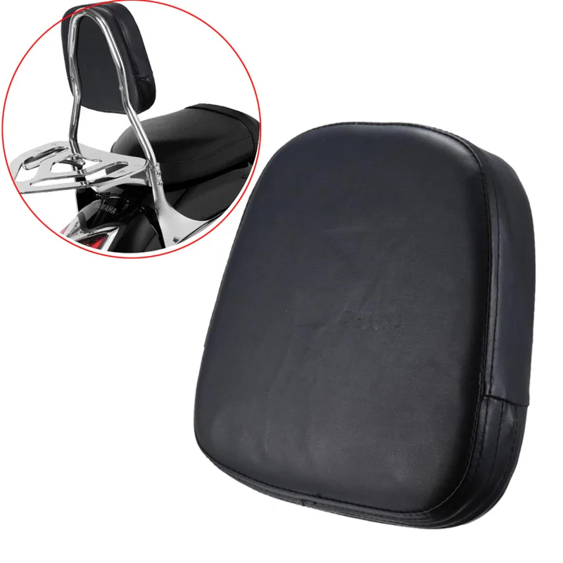

BLACK Universal Motorcycle Rear Passenger Backrest Seat Cushion Pad For Honda Yamaha Suzuki Harley Chopper Bobber Crusier Bikes