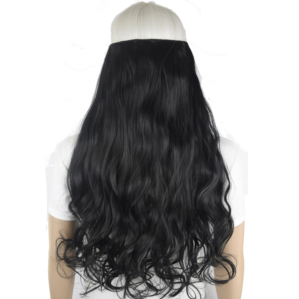 

TOPREETY Heat Resistant B5 Synthetic Hair 22" 55cm 130gr Deep wave 5 clips on clip in Hair Extensions