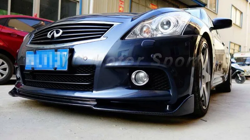2010-2013 Infiniti G25 G37 4D Sedan EU Style Front Bumper Lip CF (15)