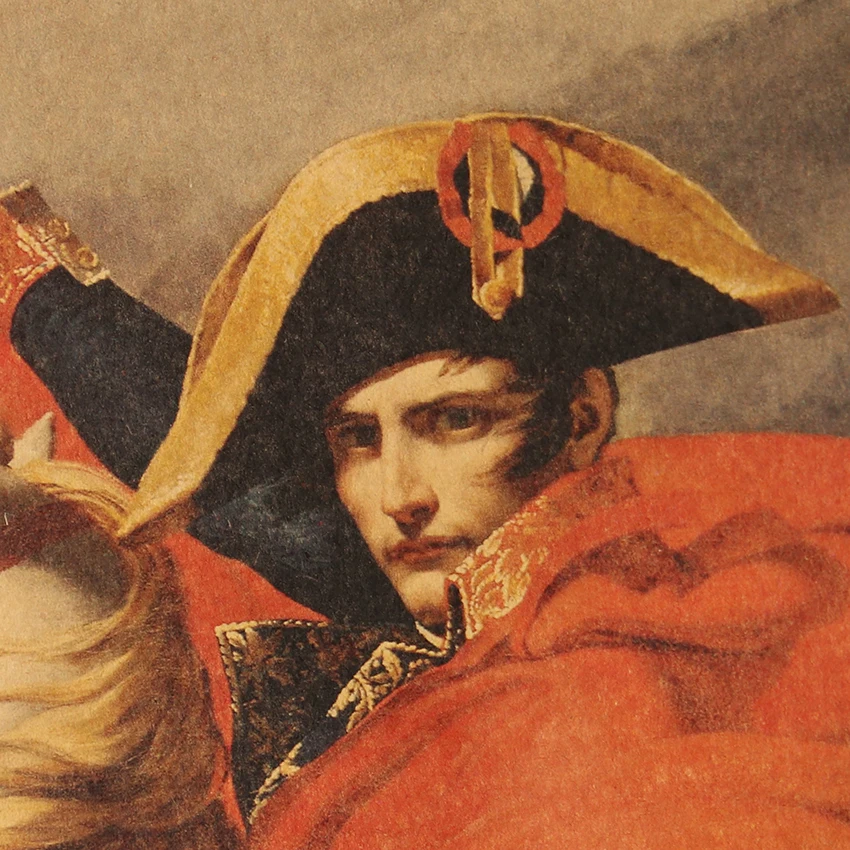 Знаменитые люди Наполеон Картина маслом Классическая Настенная Наклейка Бар плакат ретро плакат декоративной живописи 51x36 см