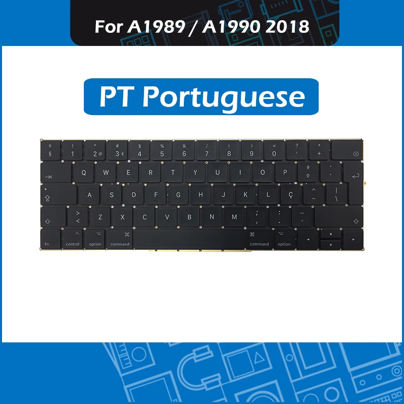 Full New PT Portuguese Keyboard for font b Macbook b font Pro Retina 13 15 A1989