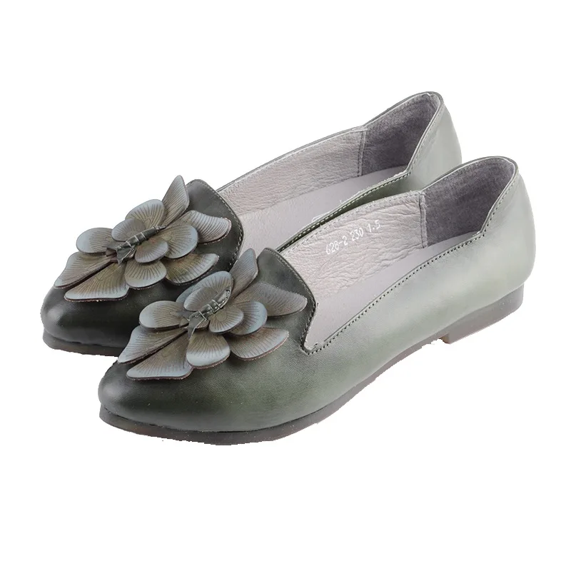 

2018 new retro Harajuku style handmade butterfly pointed female shoes soft wear-resistant bottom shoes