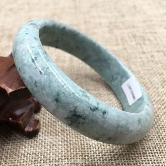 

Hot sell ->@@ 61mm Certified Grade "A" Natural Green Natural stone Gems Bangle Bracelet 043475 NEW -Top quality free shipping