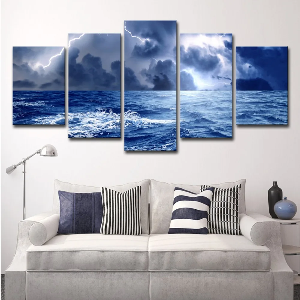 5P2275-HD Printed Storm Lightning Painting Canvas Print room decor print poster picture canvas Free shipping (3) 