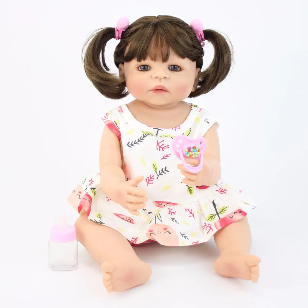 55 см эксклюзивная полностью силиконовая кукла-Реборн, игрушка для девочек, виниловая кукла для новорожденных принцесс, малышей, Bebe Alive Play House Bathe