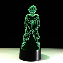 Семь Dragon Ball 3D огни 7 цветной сенсорный светодиодные фонари творческие продукты ночник батареи USB двойного назначения