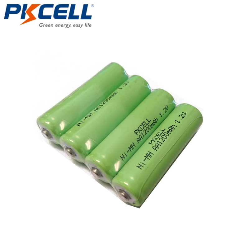 4 шт. PKCELL AA NiMH аккумуляторная батарея aa 1200mAh 1,2 V Ni-MH Промышленные батареи Bateria Кнопка сверху