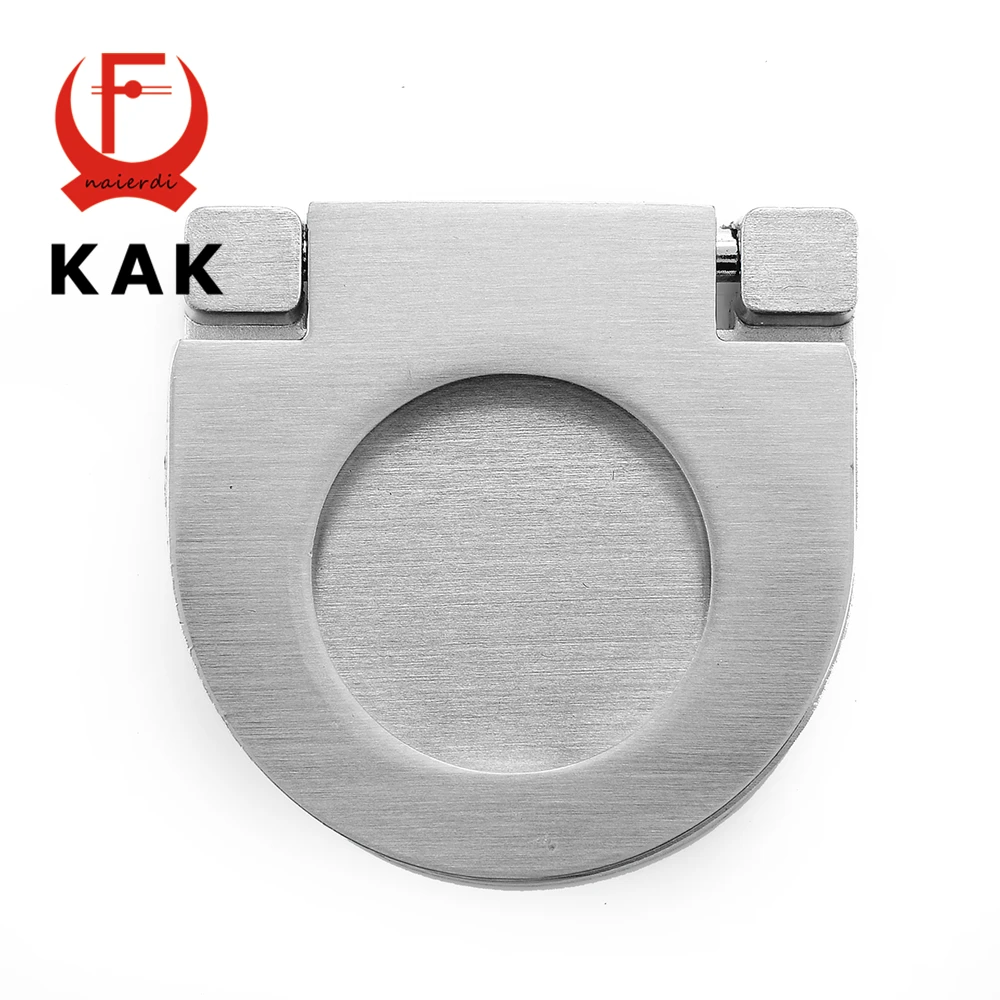 

KAK 10PCS Simple Flip Clamshell Zinc Alloy Cupboard Handles 24mm hole distance Modern Drawer Pulls Wardrobe Door Hidden Handles