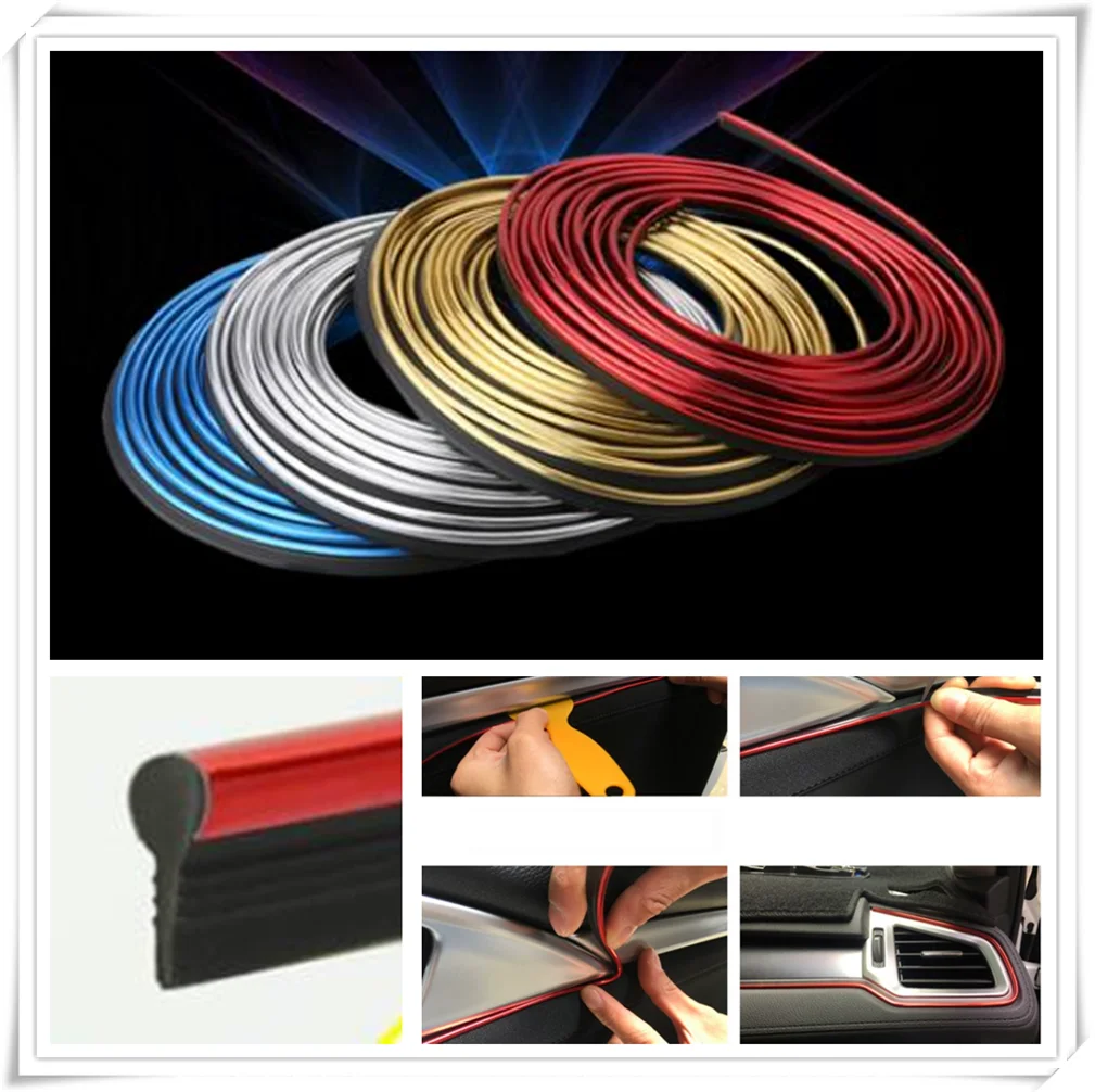 Car interior Decoration thread line Insert Strip Accessories for