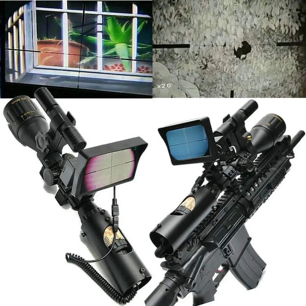 

DIY Night Vision Rifle Scope LCD Monitor Hunting Trail Camera w/ Infrared IR Torch for Tatical night vision riflescopes Moncular