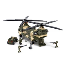 520 шт. детские строительные блоки, игрушки, совместимые с Legoingly city Air force, транспортный вертолет, биплан, кирпичи, подарки на день рождения