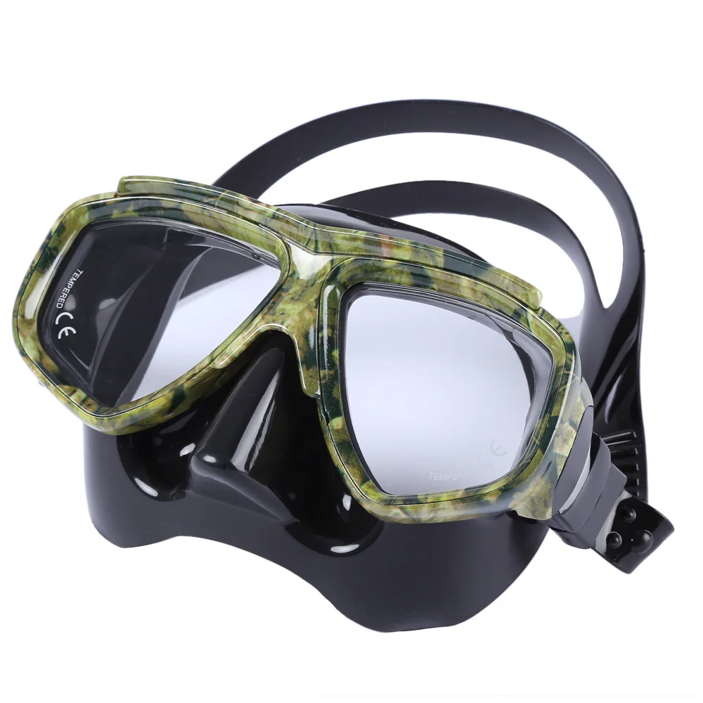 Swimming Snorkeling Mask Tempered Glass Lens Freediving Spearfishing