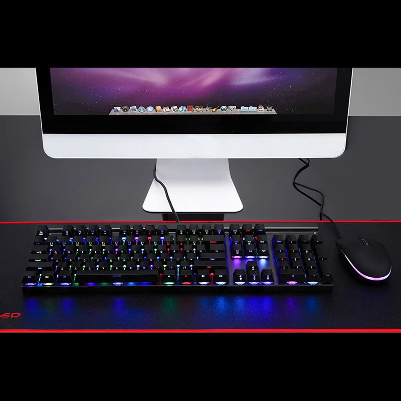 

Newly Mechanical Gaming Keyboard RGB Backlit 104 Keys Outemu Switch Keypad for PC Laptop DC128