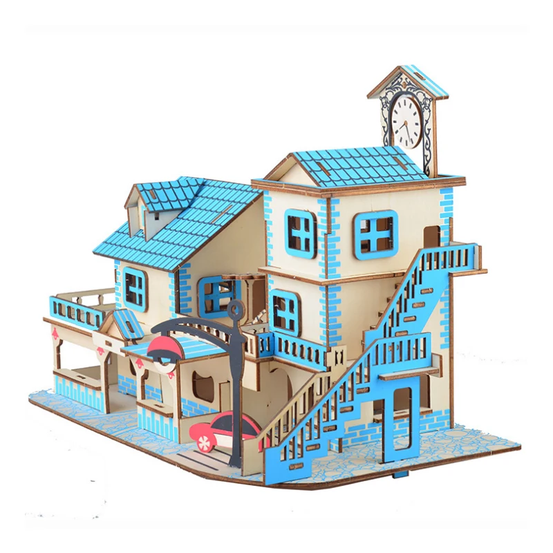 

DIY Model toys 3D Wooden Puzzle Love the Aegean Sea building Wooden Kits Puzzle Game Assembling Toys Gift for Kids Adult P41