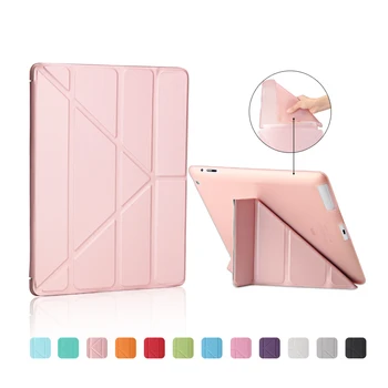 Ultra Thin Stand Design PU Leather case for ipad 3 4 2 Cover Colorful Flip Smart Cover Smart cover for iPad4 Table Case