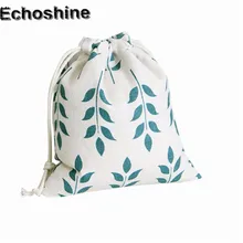 Hot Sale 2016 Luxury Wheat Printing Women&Men Drawstring Bag Beam Port Storage Gift Bag High Quality