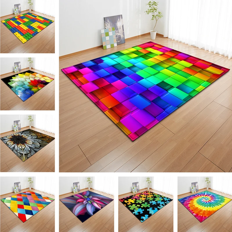 3d красочный цветочный коврики для домашнего декора гостиной спальня большой ковер для детской комнаты гостиная Холл коврик для декоративный коврик