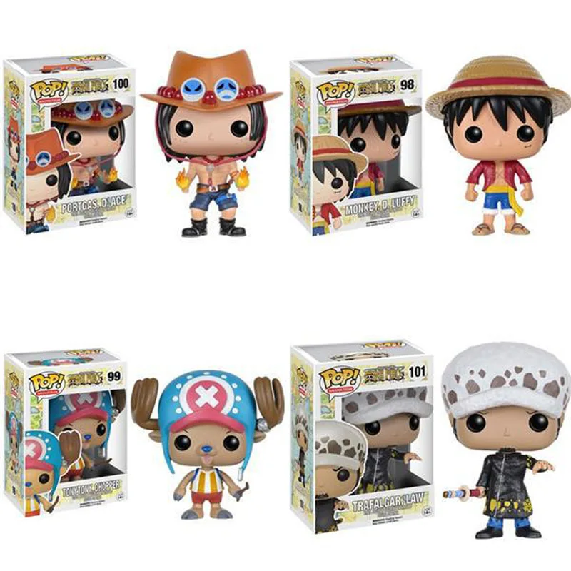 

Funko Pop One Piece Luffy Ace Law Chopper Figure 10cm Pvc Action Figures Collection cute Anime Vinyl Doll Kids toys for boys