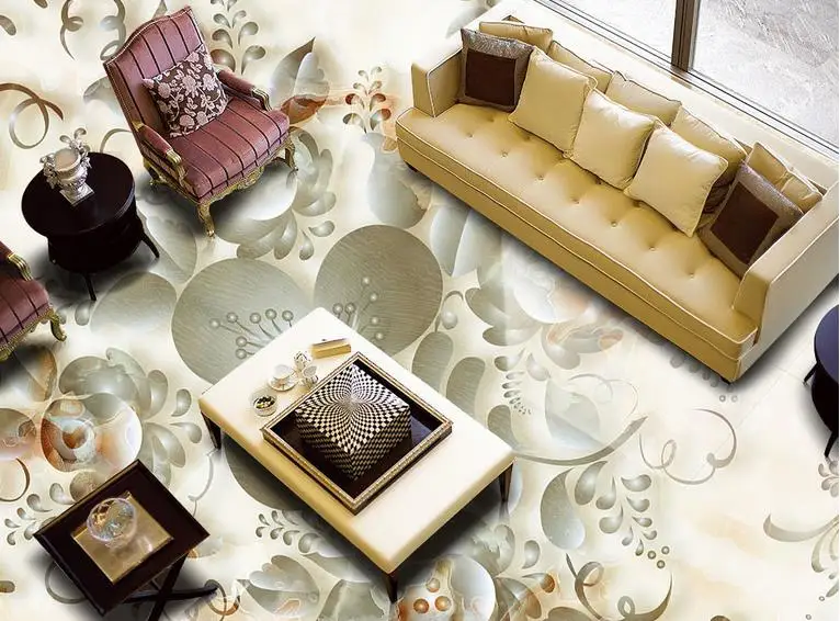 3d Floor Custom Wallpaper Living Room Embossed Marble Pattern 3d Pvc Flooring Waterproof Wallpaper Self Adhesive