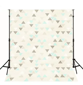 

Blue White Grey Triangle Photography Backgrounds Vinyl cloth High quality Computer printed newborn baby backdrop
