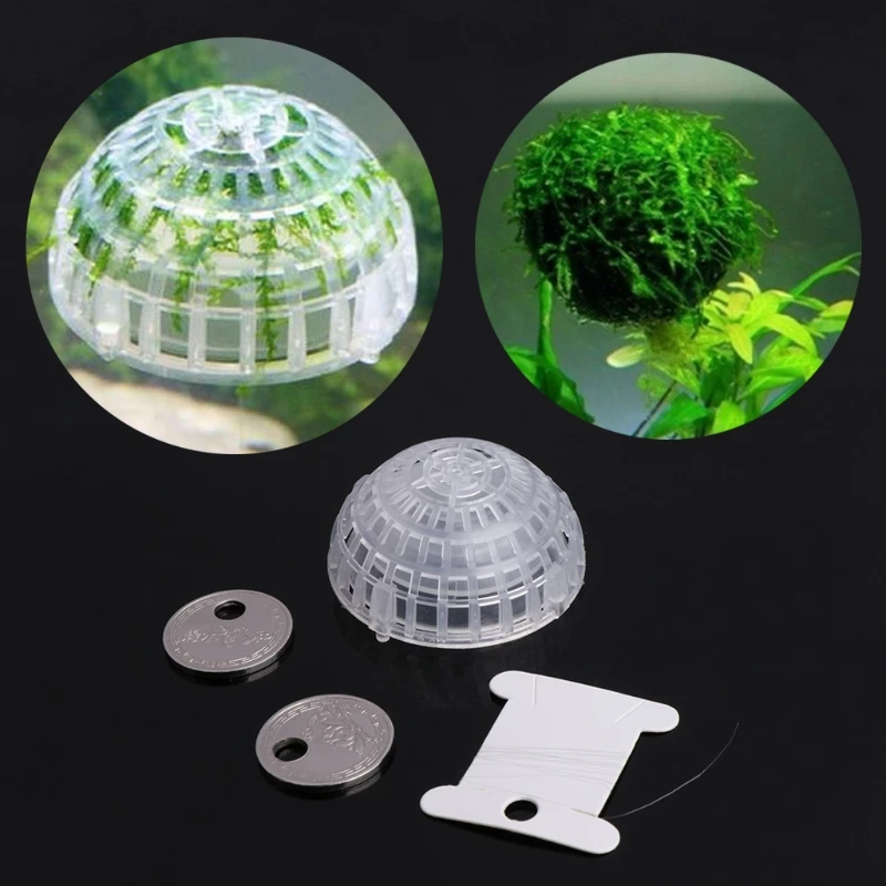 

Aquarium Float Moss Ball Filter Decor Fish Tank Shrimp Green Live Plant Holders