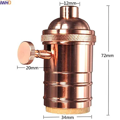 IWHD DIY ретро Edison E27 держатель лампы цоколь держатель промышленных Douille Soquete Винтаж E27 Разъем Держатель лампы установки