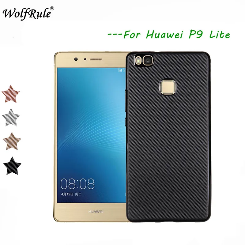 

WolfRule Huawei P9 Lite Case Huawei G9 Lite Cover Luxury Full Protection Carbon Fiber Brushed TPU Case For Huawei P9 Lite 2016