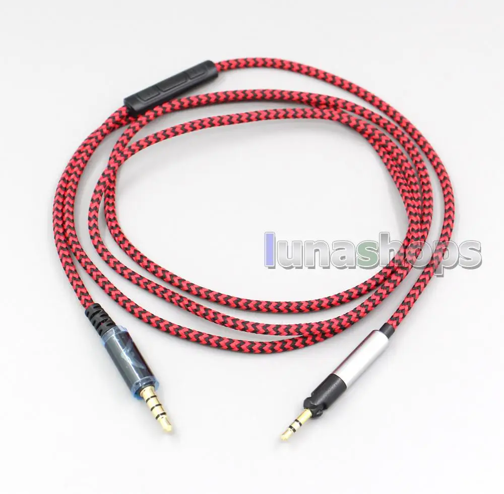 LN004963 Hi OFC With Mic Remote Headphone Cable For Sennheiser HD595 HD598 HD558 HD518 Headset