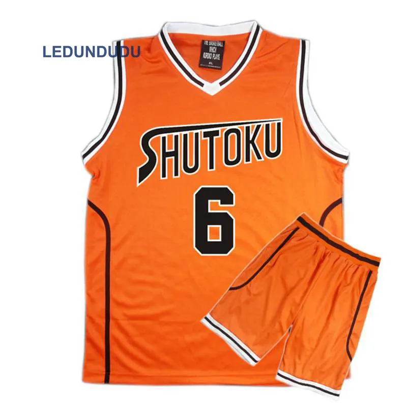 

Anime Kuroko no Basuke Basket Cosplay Costumes Shutoku School Uniforms Midorima Shintaro Men Jersey Sportswear Tops Shorts Set