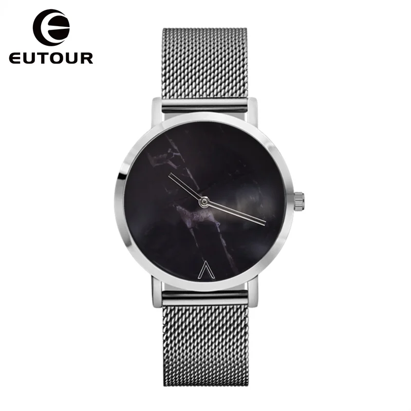 

EUTOUR 2017 Men watch Luxury Fashion Watches Quartz Clock F Creative Simple Minimalist Leather Alloy wristwatch Women Watch 20