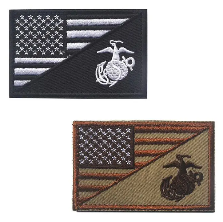 Embroidery US Flag Patch Navy Seal Tactical Hook And Loops Cloth Morale Armband Army Combat Badge | Дом и сад