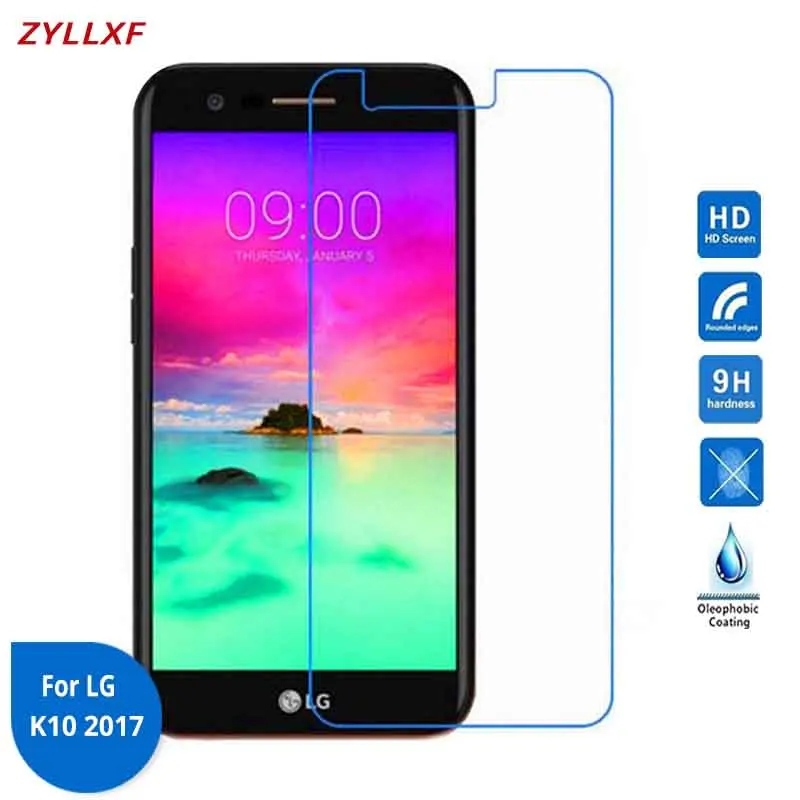 For LG K10 2017 Tempered Glass Premium Screen protector film 9H 2.5D 0.26mm Safety Film On X400 LG-M250 M250 LV5 (2017) | Мобильные