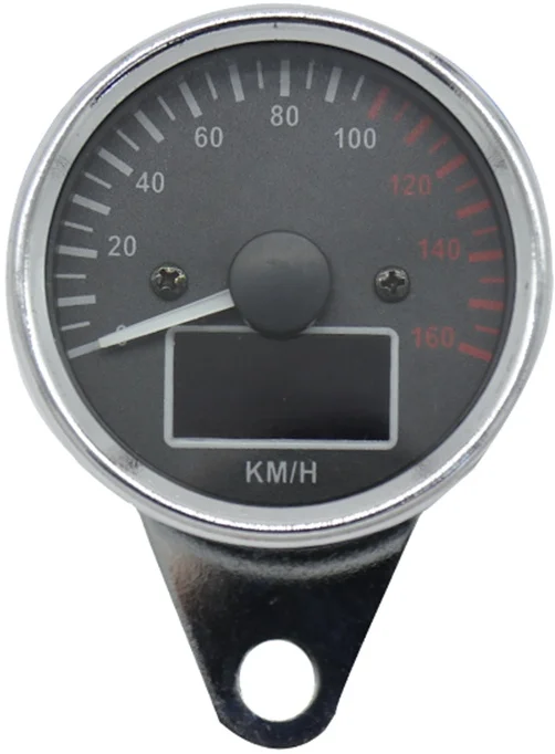Универсальный 12V мотоциклов Скорость измеритель 0~ 160 км/ч ЖК-дисплей Дисплей Тахометр Скорость одометр спидометр доказательство воды для универсальных мотоциклов - Цвет: A speedometer