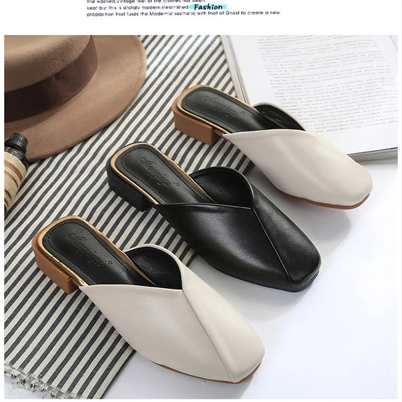 Mules Chaussures femme big size 43 tacchi pantuflas donna punta chiusa  pantofole sandali eleganti scivoli coreani scarpe donna infradito|Slippers|  - AliExpress