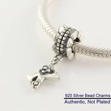 DIY Подходит для Pandora Браслеты буквы K амулеты 925 Аутентичные стерлингового серебра-ювелирные изделия бусины для женщин