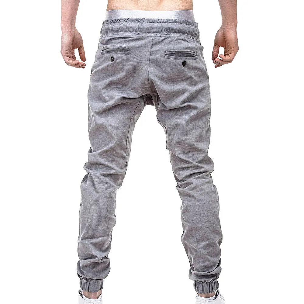 Men Sweatpants Slacks Casual Elastic Gyms Sport Solid Baggy Pockets Trousers Slacks Polyester Newest Autumn Winter Fitness  5.13