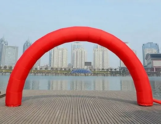 red inflatable arches.