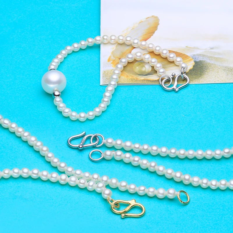 Sinya Natural 3mm pearls beads Au750 gold beads strands bracelet for ladies girls 16 17 18cm length high luster fashion design (4)