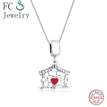 

GIFT of The Winter Noble Elegant 100% 925 Sterling Silver Family Forever Mom Dad Baby Pendant & Necklace Sterling Silver Jewelry