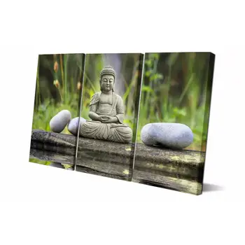 

Drop shipping 3 Panel printed painting Buddha painting Wall Art Picture Home Decoration Living Room Modern painting LS557