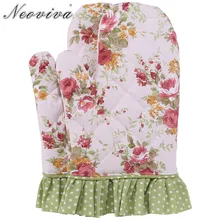 Neoviva хлопок холст стеганые ухватки для духовки для домохозяйки Дорис набор из 2 цветов нитун розы Кухня Микроволновая печь барбекю перчатки для гриля