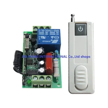 

220V 1CH Wireless Remote Control Switch System 1 Receiver&Wall one key transmitter Light Lamp LED Remote Switch Learning Code